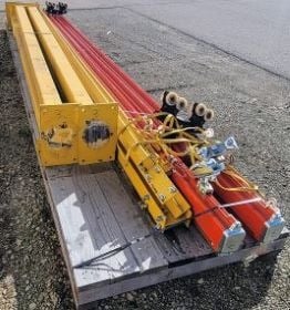 0.5 Ton, Demag, jib crane, 18' span, 18' runway, 8.5' under hook, Harrington hoist (2 available) - Image 4