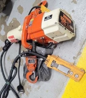 0.5 Ton, Demag, jib crane, 18' span, 18' runway, 8.5' under hook, Harrington hoist (2 available) - Image 5