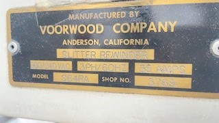 Voorwood #S64RA, Slitter Rewinder, 165 double pneumatic shaft - Image 3
