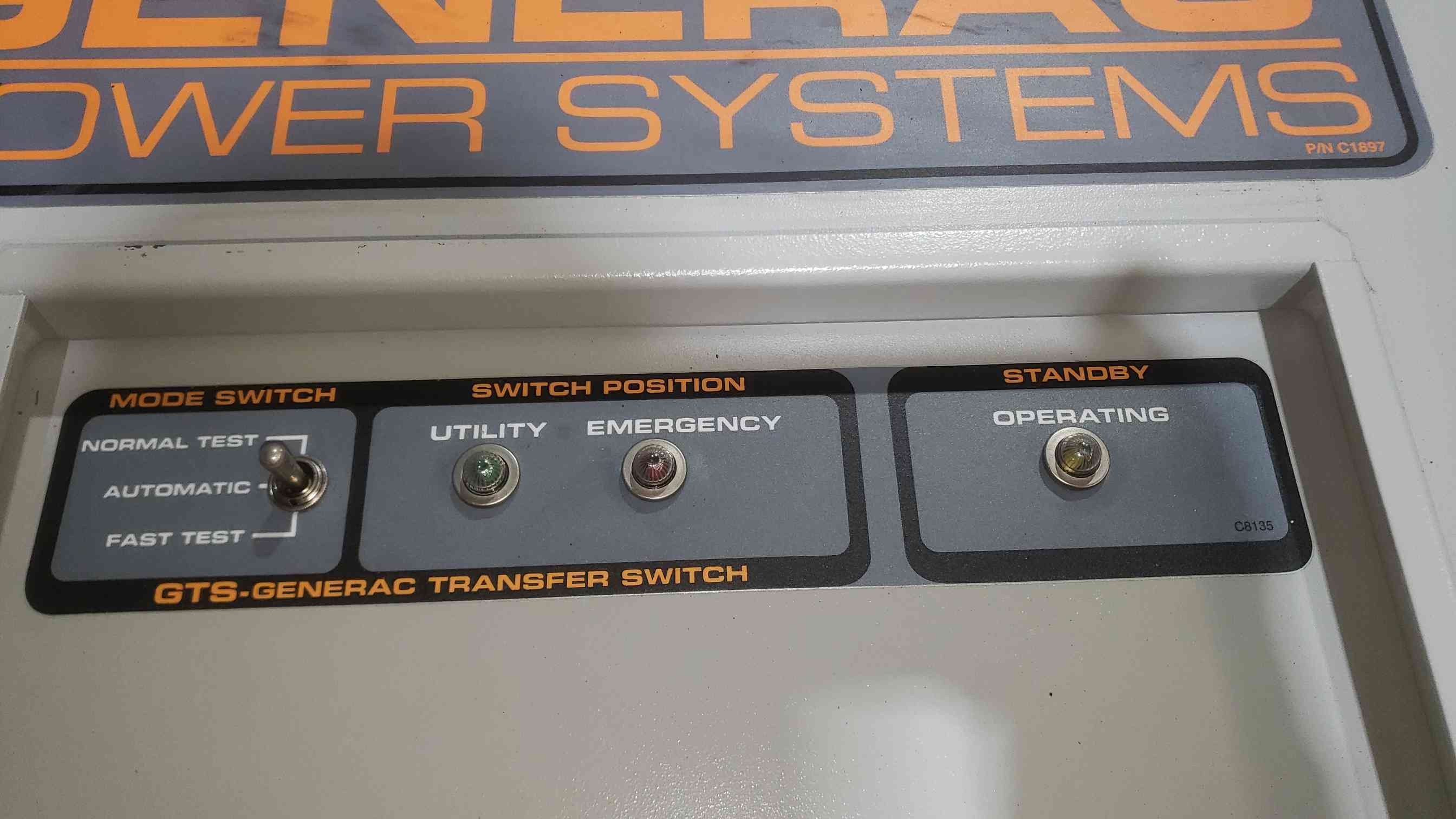100 Amp. Generac GTS Series #GTS010W-3G2LDNCY, Automatic Transfer Switch, 3 Phase, 120/208 Volts - Image 2