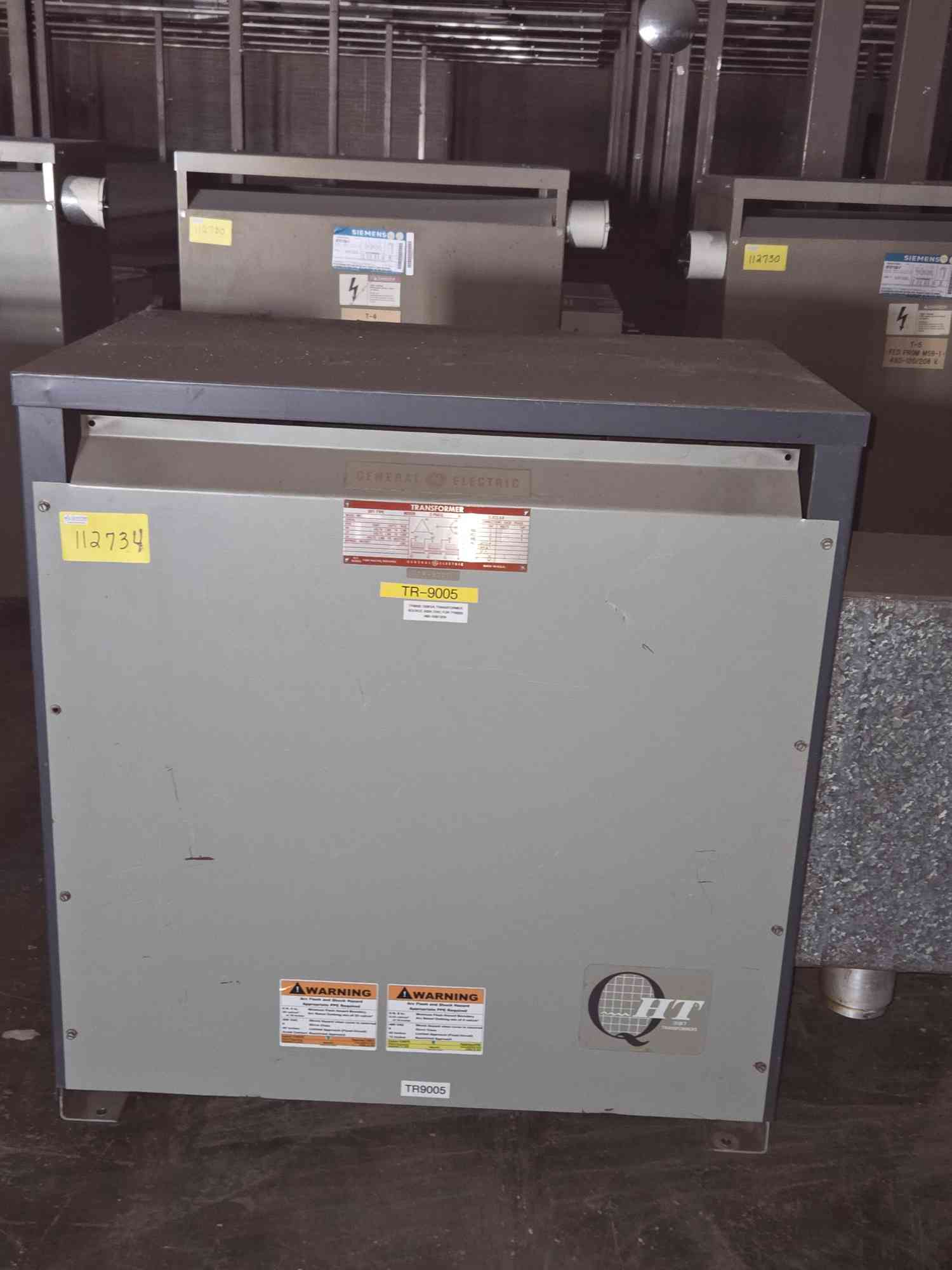 150 KVA, 480 Primary, 208/120 Secondary General Electric #9T23A3876, Dry Type Transformer, 3 Phase, 60 Hz - Image 1