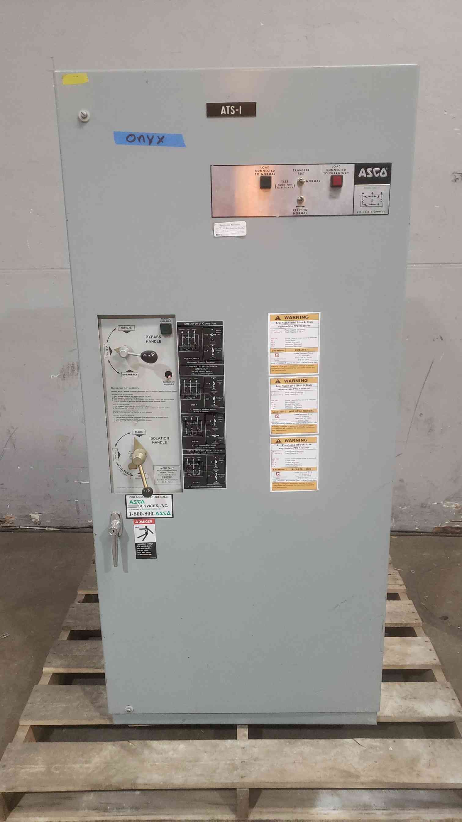 260 Amp. ASCO, Product 962, Bypass Isolation Automatic Transfer Switch, 480V.3PH - Image 1