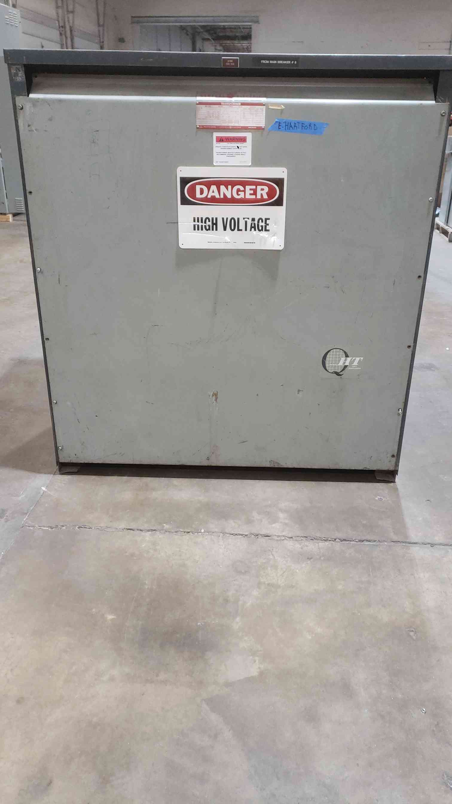 500 KVA, 480 Primary, 208/120 Secondary General Electric #9T23A3879, Dry Type Transformer, 3 Phase - Image 1