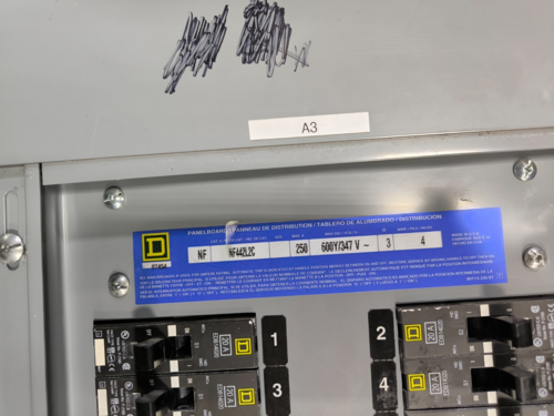 250 Amp. Square D, NF442L2C-NF, Panelboard, 600Y/347 Volts, 3 PH, 4 Wire, 42 Space - Image 2