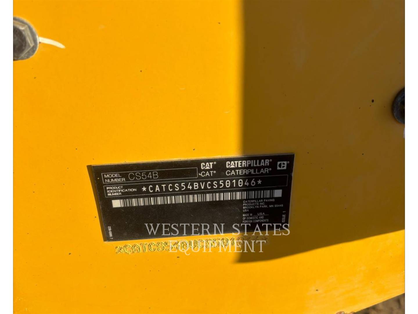 Caterpillar CS54B, Vibratory Single Drum Smooth, 3960 hours, S/N: CS501046, 2020 - Image 5