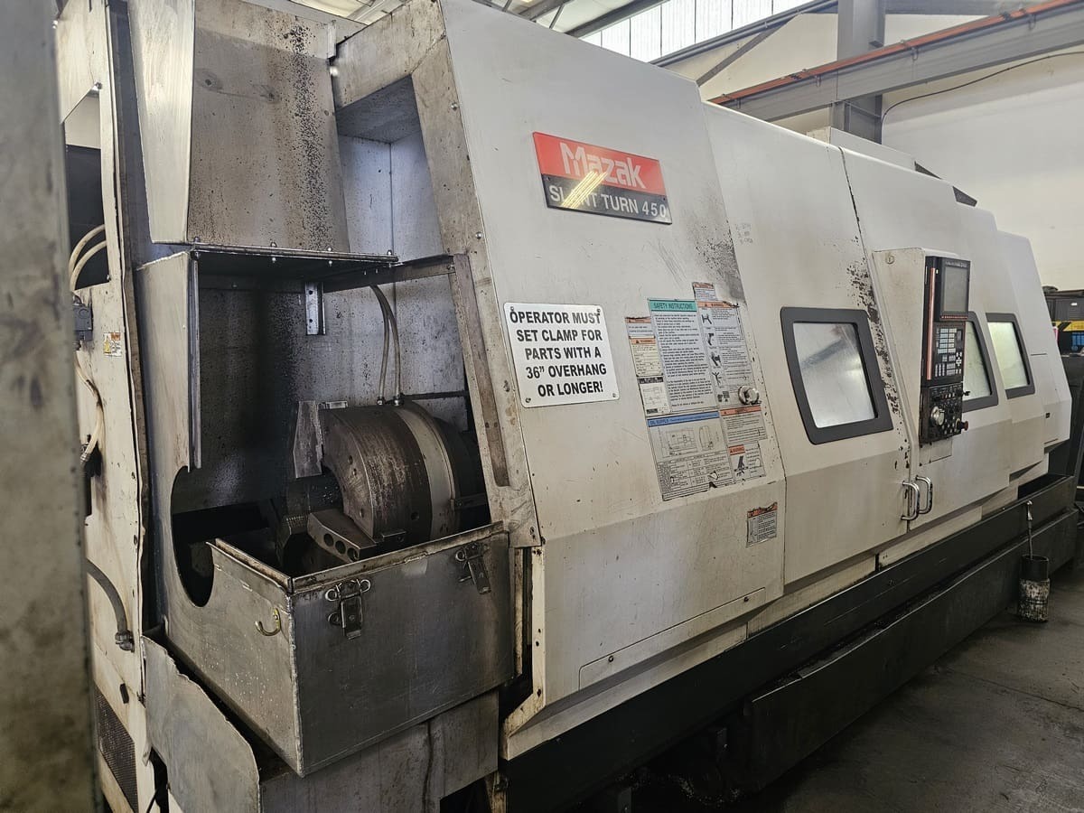 Mazak #Slant-Turn-450, 2-Axis CNC Lathe, 28" swing, 24" turning diameter, 80" machining length, 20" chuck - Image 2