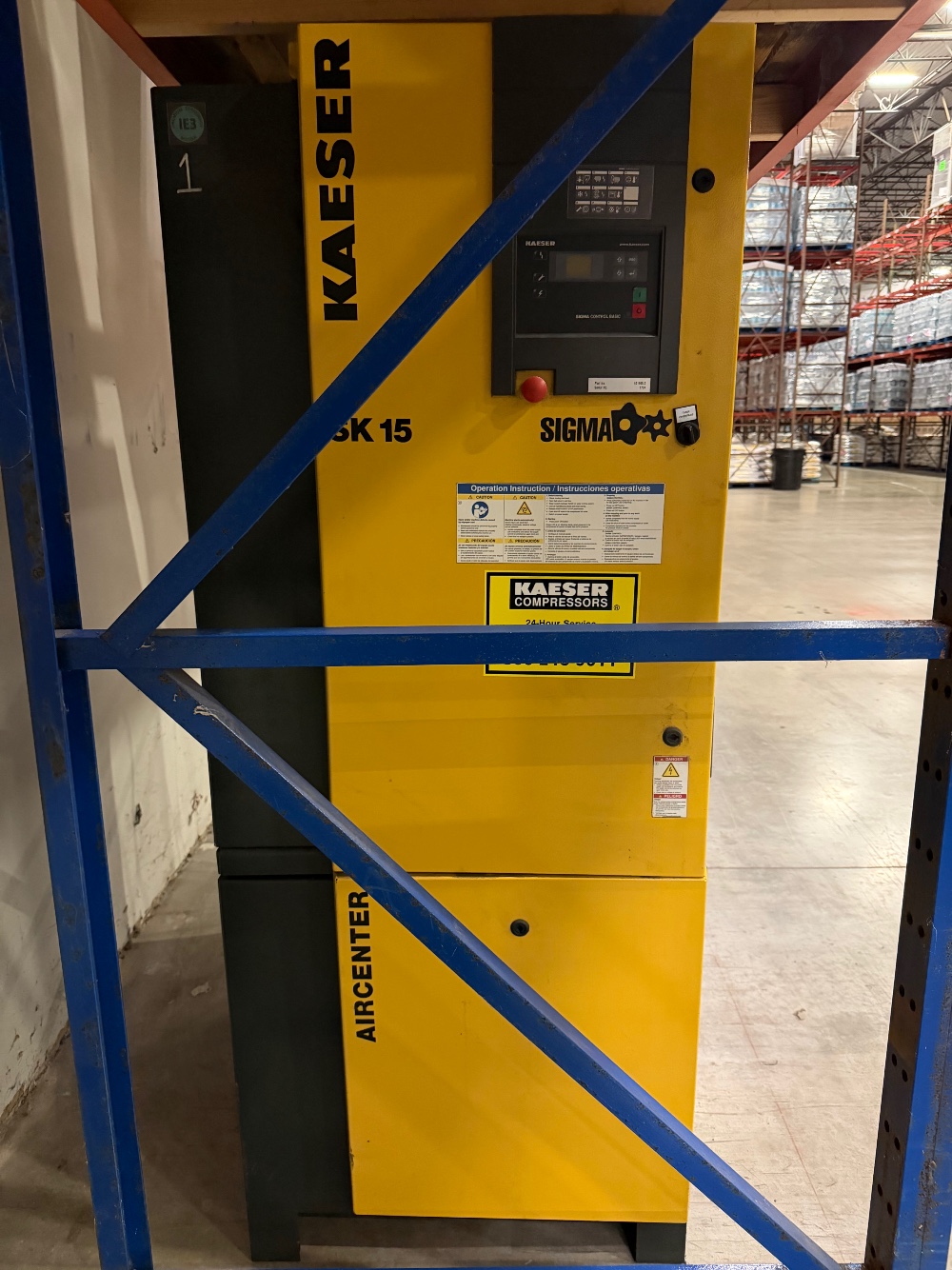 Kaeser #SK-15, compressor, 15 HP, 47,743 total hours for sale, 2015 - Image 1