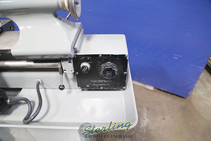 11" x 18" Hardinge #TFBH, precision toolroom turning, facing, boring lathe, no threading, Aloris tool post - Image 4
