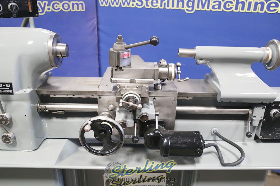 11" x 18" Hardinge #TFBH, precision toolroom turning, facing, boring lathe, no threading, Aloris tool post - Image 5