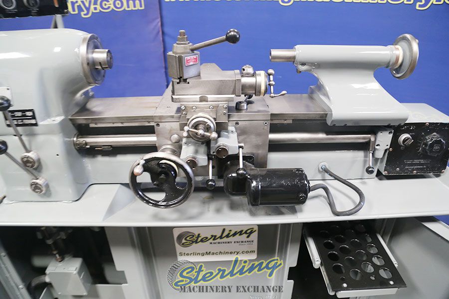 11" x 18" Hardinge #TFBH, precision toolroom turning, facing, boring lathe, no threading, Aloris tool post - Image 8