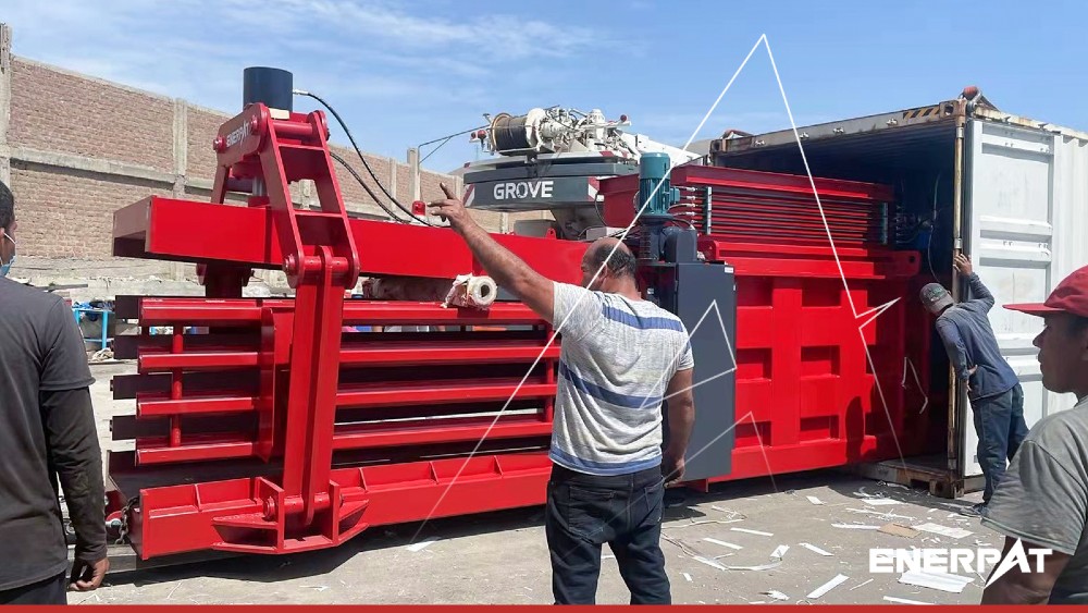 43" x 30" Enerpat #HBA-80-11075, Auto-Tie Horizontal Cardboard, Corrugated Baler, 50 HP, new - Image 7