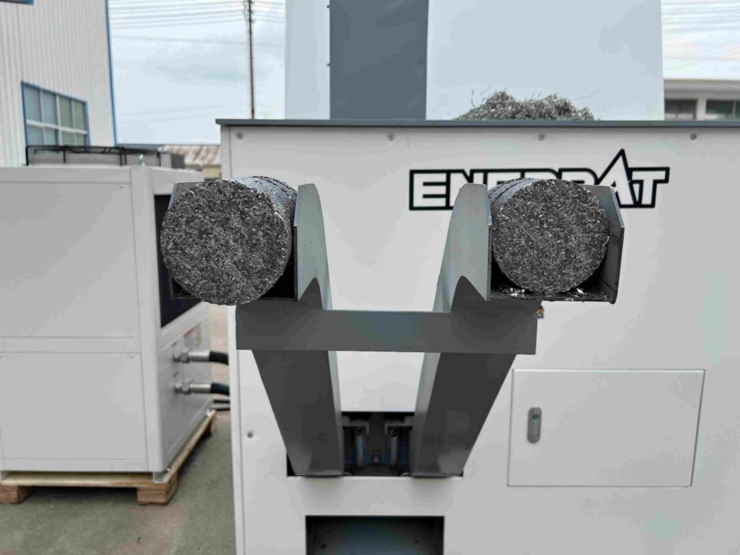Enerpat Automatic Metal Chip Briquetting Line -Briquetter + Chip Wringer, 3-5% Residual Oil, In Stock USA - Image 8