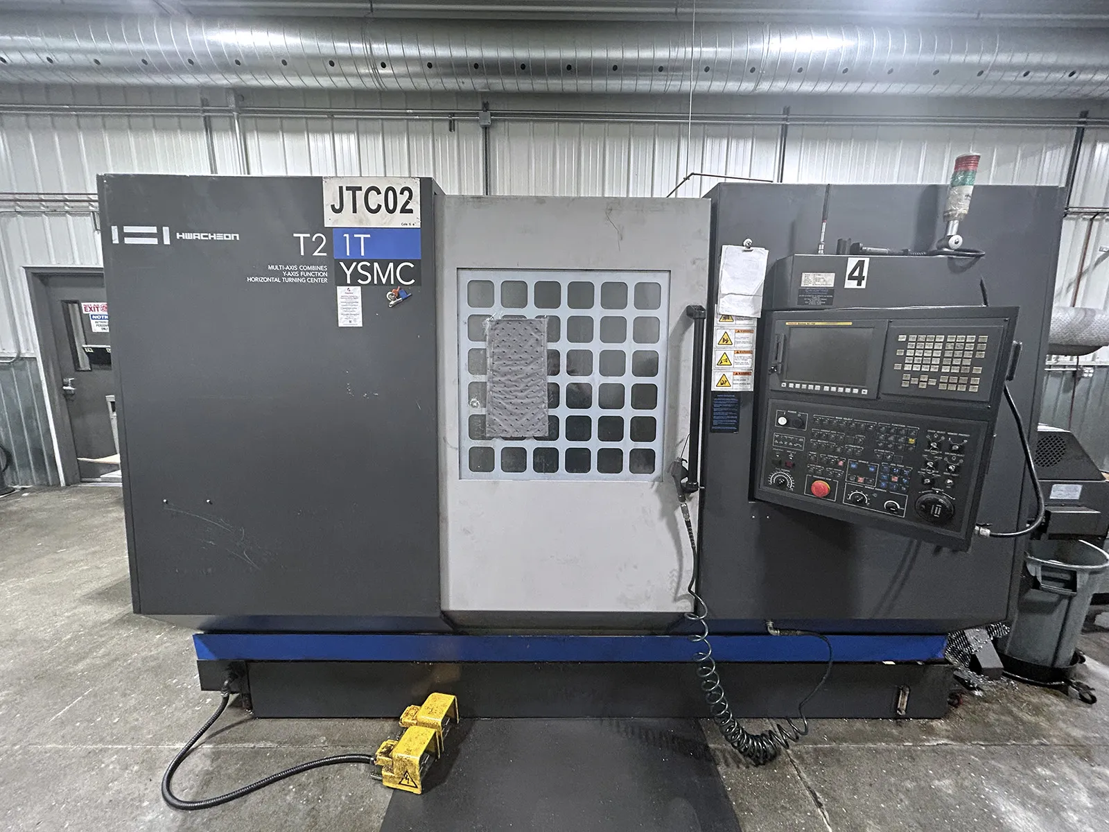Hwacheon #T2-1T, CNC lathe, 34.6" swing, 8" chuck, 2.5" bar, 24.5" centers, A2-6, 12 turret, Fanuc 0i-TD, 2012 - Image 1