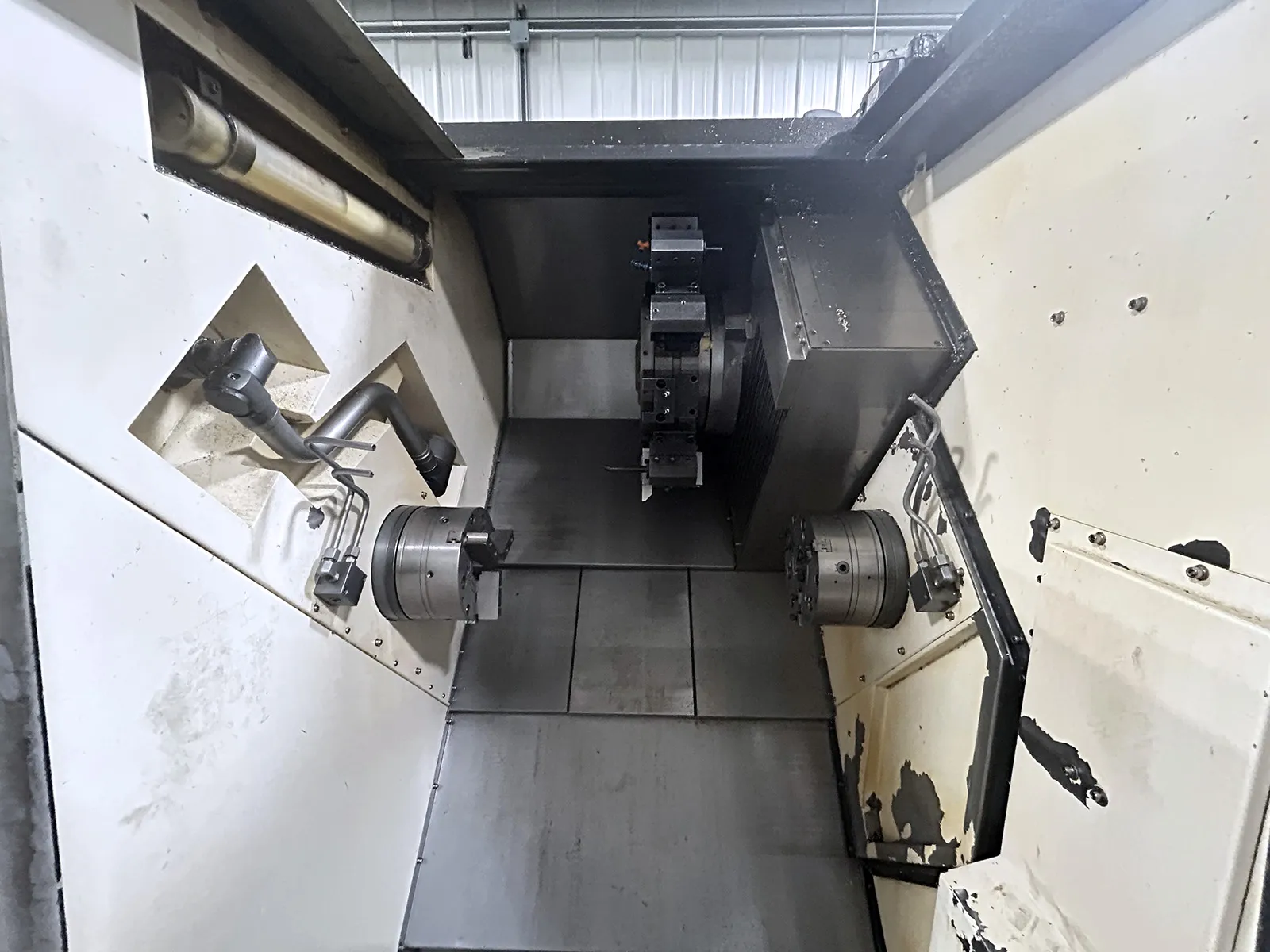 Hwacheon #T2-1T, CNC lathe, 34.6" swing, 8" chuck, 2.5" bar, 24.5" centers, A2-6, 12 turret, Fanuc 0i-TD, 2012 - Image 2
