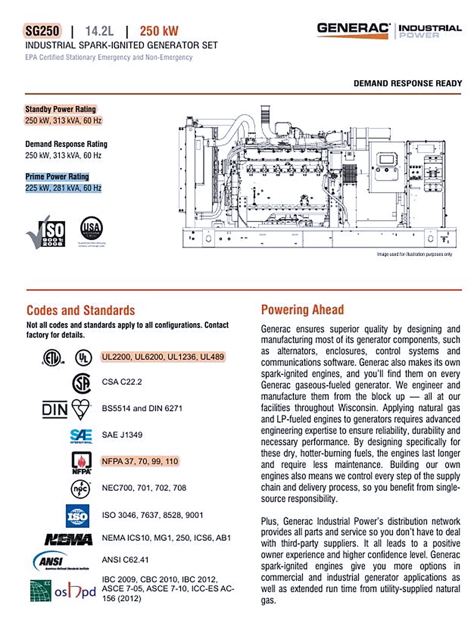 250 KW Generac Power System #SG250, diesel generator set, 2020 - Image 7