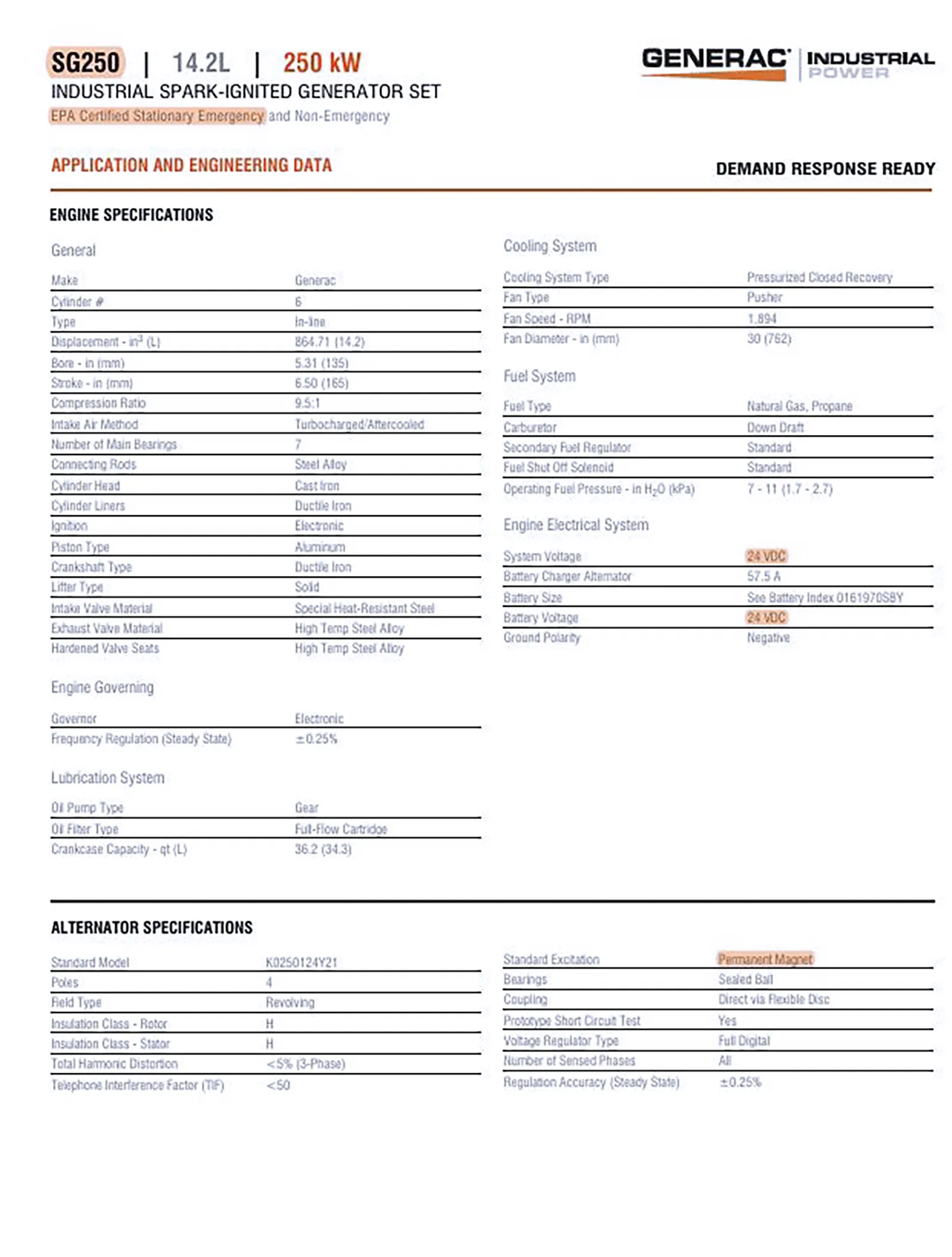 250 KW Generac Power System #SG250, diesel generator set, 2020 - Image 10