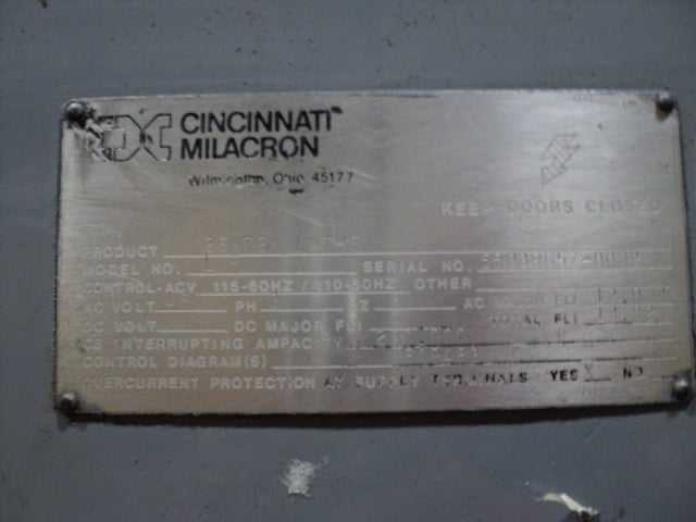 26" x 72" Cincinnati lathe - Image 8