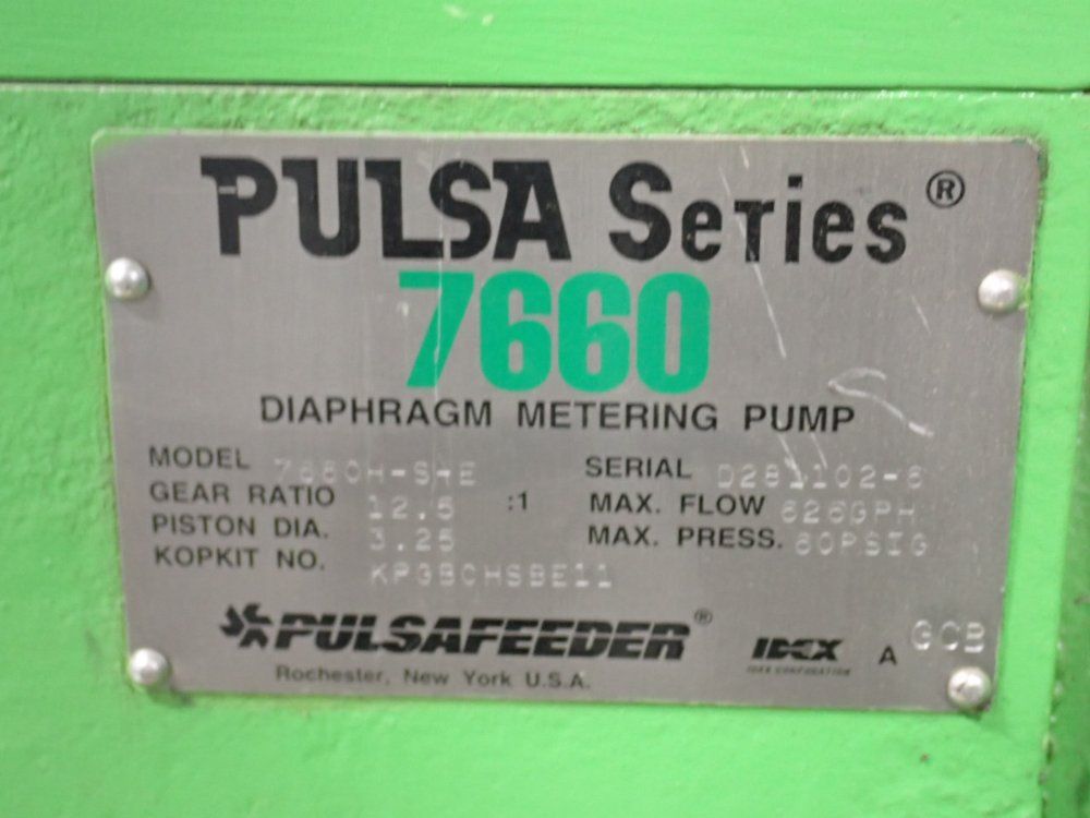 Pulsafeeder #7660H-S-E, Diaphragm Metering Pump, 3.25" Piston diameter, 626 GPH, 12.5:1 Ratio, 60 psig, 2 HP - Image 4