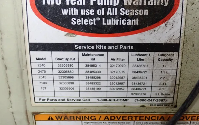 33.6 cfm, 175 psig, Ingersoll-Rand #2-2475E5-P, Air Compressor, 120 gallon Tank, 3 & 5 HP, 1465/1750 RPM - Image 9