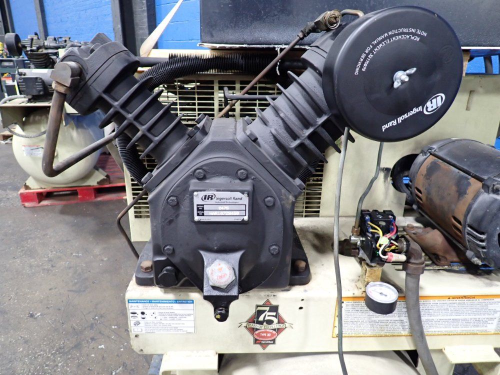 Ingersoll Rand #2475, Air Compressor, 80 gallon Tank, 5 & 3 HP, 1465/1740 RPM, 190-460 V. - Image 5