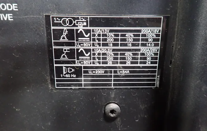 Miller #Syncrowave-200, Welder Unit, 200 Amps, 18 V AC/DC, 230 VAC - Image 4