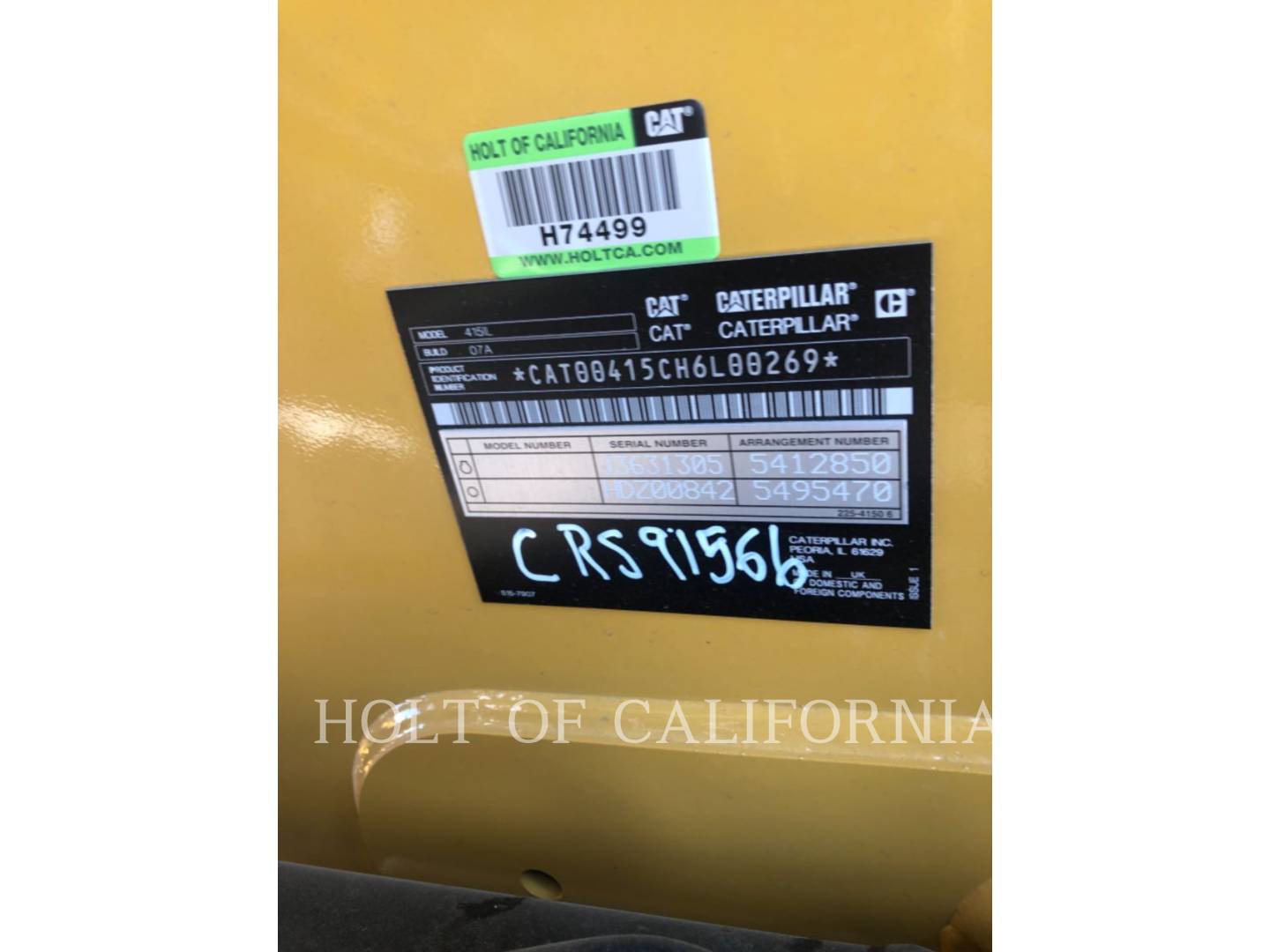 Caterpillar 415IL, 2586 hours, S/N: H6L00269, 2021 - Image 6