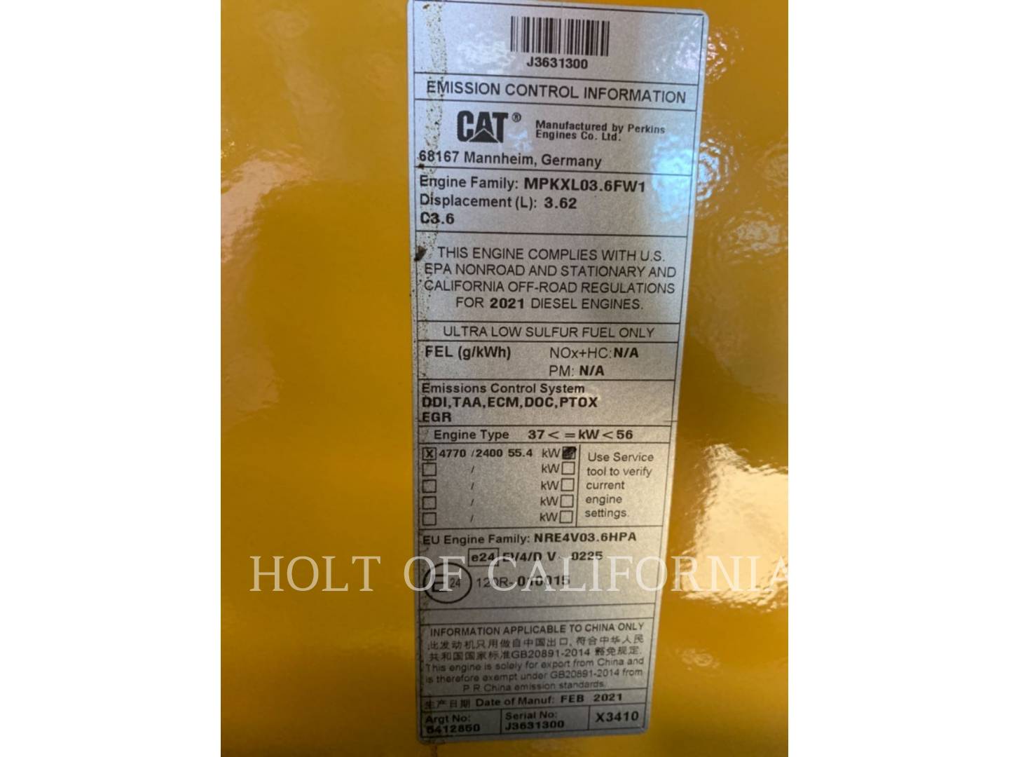 Caterpillar 415IL, 2412 hours, S/N: H6L00268, 2021 - Image 7
