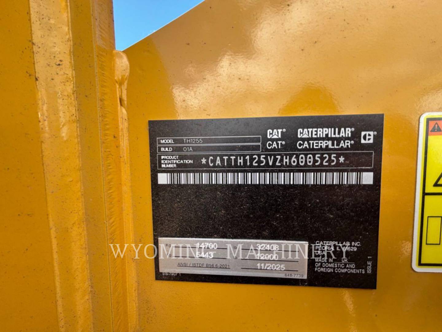 Cat TH1255, Telehandler, 9 hours, S/N: ZH600525, 2026 - Image 6