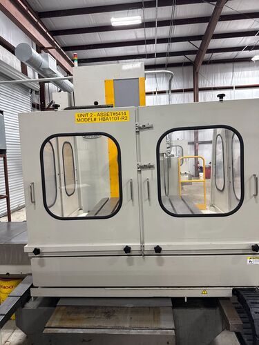 4.3" Nomura #HBA-110T-R2, horizontal boring mill table type, 45" x 45" table, 34.4" spindle travel, 51.2" X - Image 2
