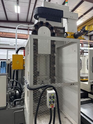 4.3" Nomura #HBA-110T-R2, horizontal boring mill table type, 45" x 45" table, 34.4" spindle travel, 51.2" X - Image 3