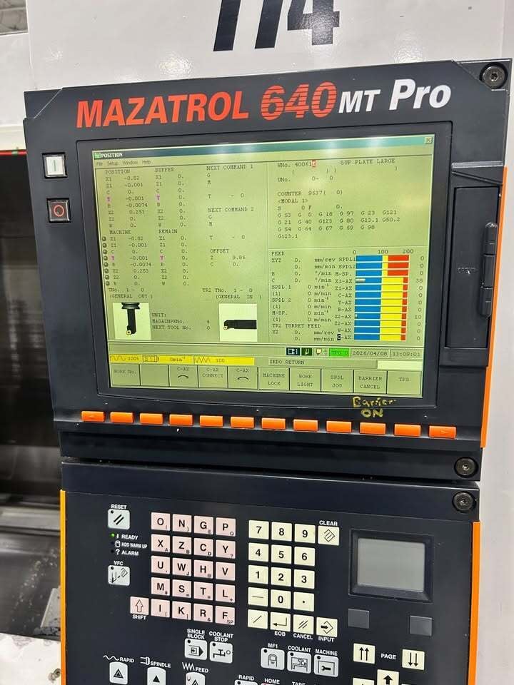 Mazak #Integrex-100-IIIST, CNC Lathe, 5-Axis, 18.5" Swing, 29.72" Machining length, 8" Chuck, 2" Bar, 6000 - Image 7