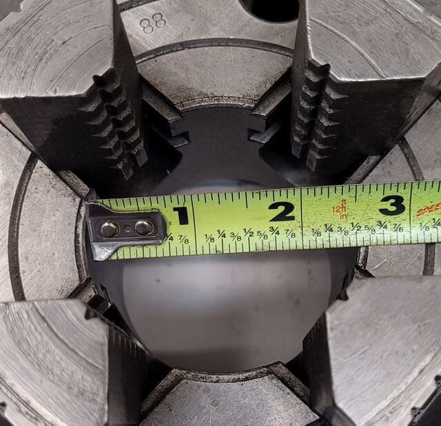 10" Bison #4965, 4-jaw chuck, w/ key - Image 6