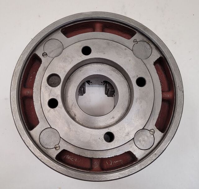 10" Bison #4965, 4-jaw chuck, w/ key - Image 7
