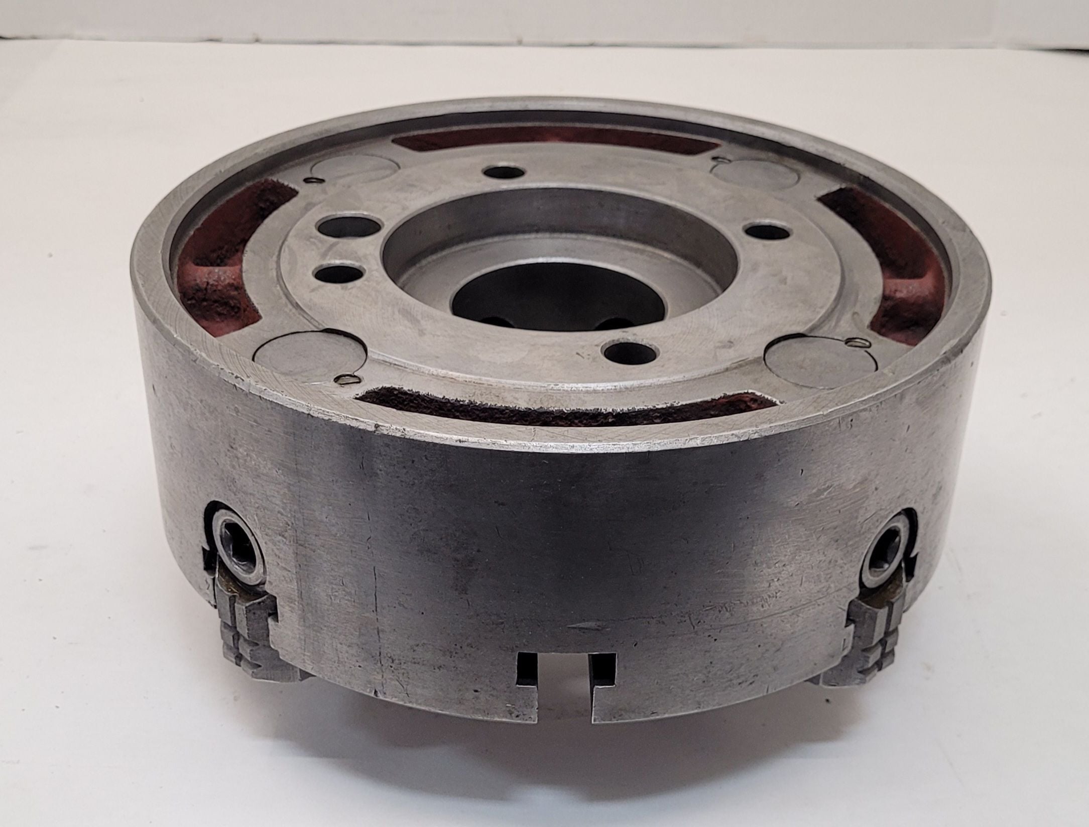 10" Bison #4965, 4-jaw chuck, w/ key - Image 8