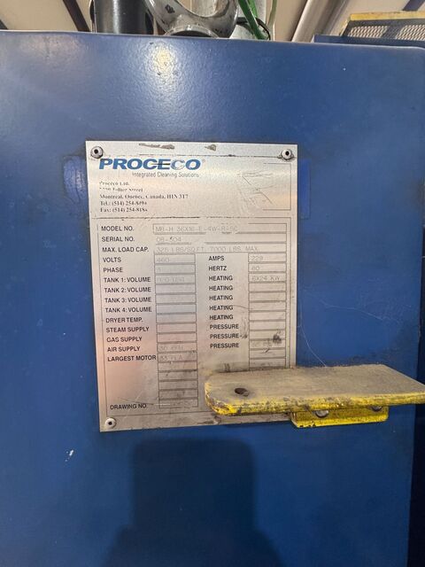 Proceco #MB-H-36X16-E-4W-R-SC, Conveyor Parts Washer, 25-30'L x 8-10'W x 10-12'H, 460 V. - Image 5
