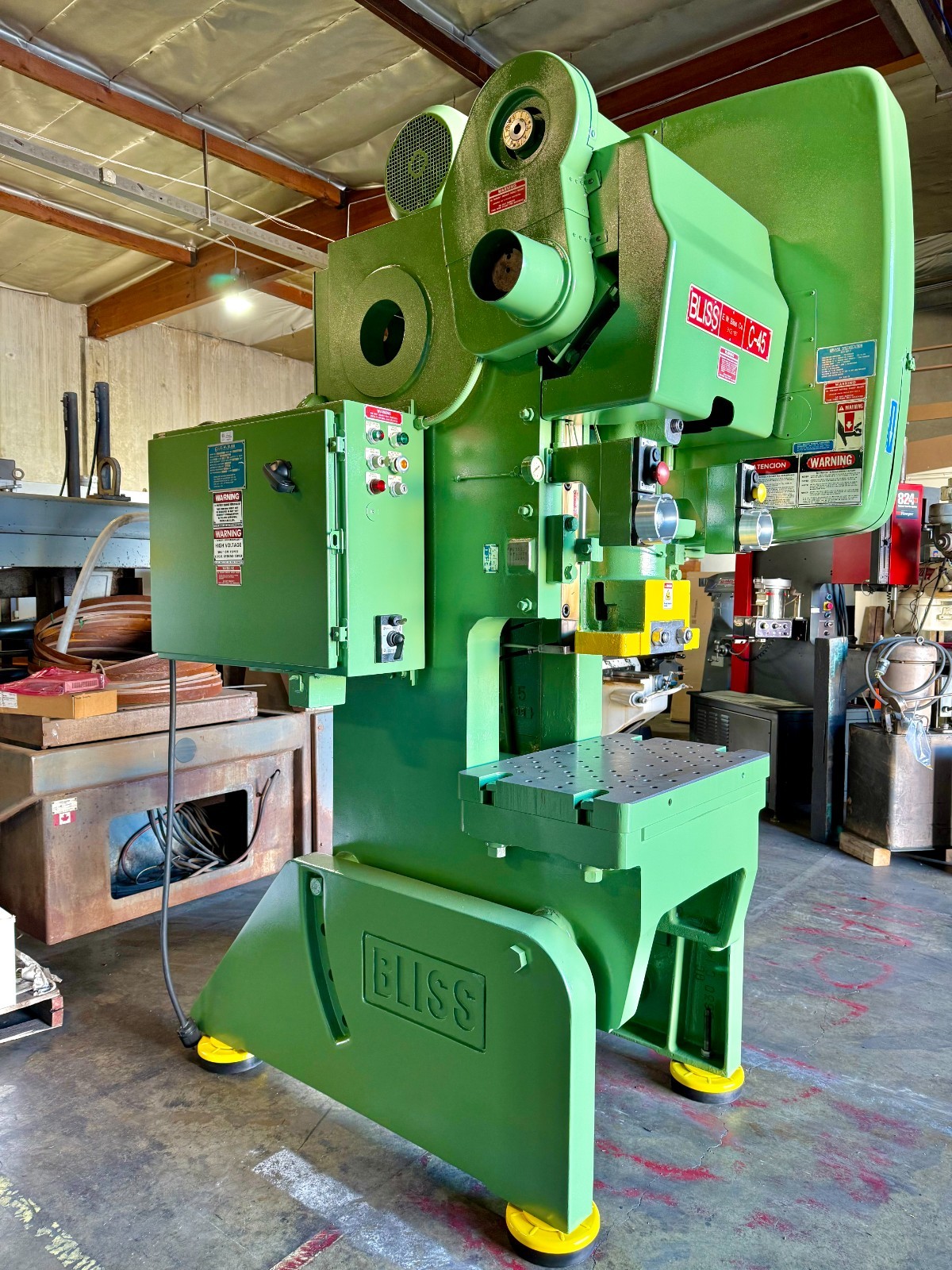 45 Ton, Bliss #C-45, Punch Press, air cooled, 3" stroke, 3" adj., 12-1/4" Shut Height, 100 SPM - Image 2