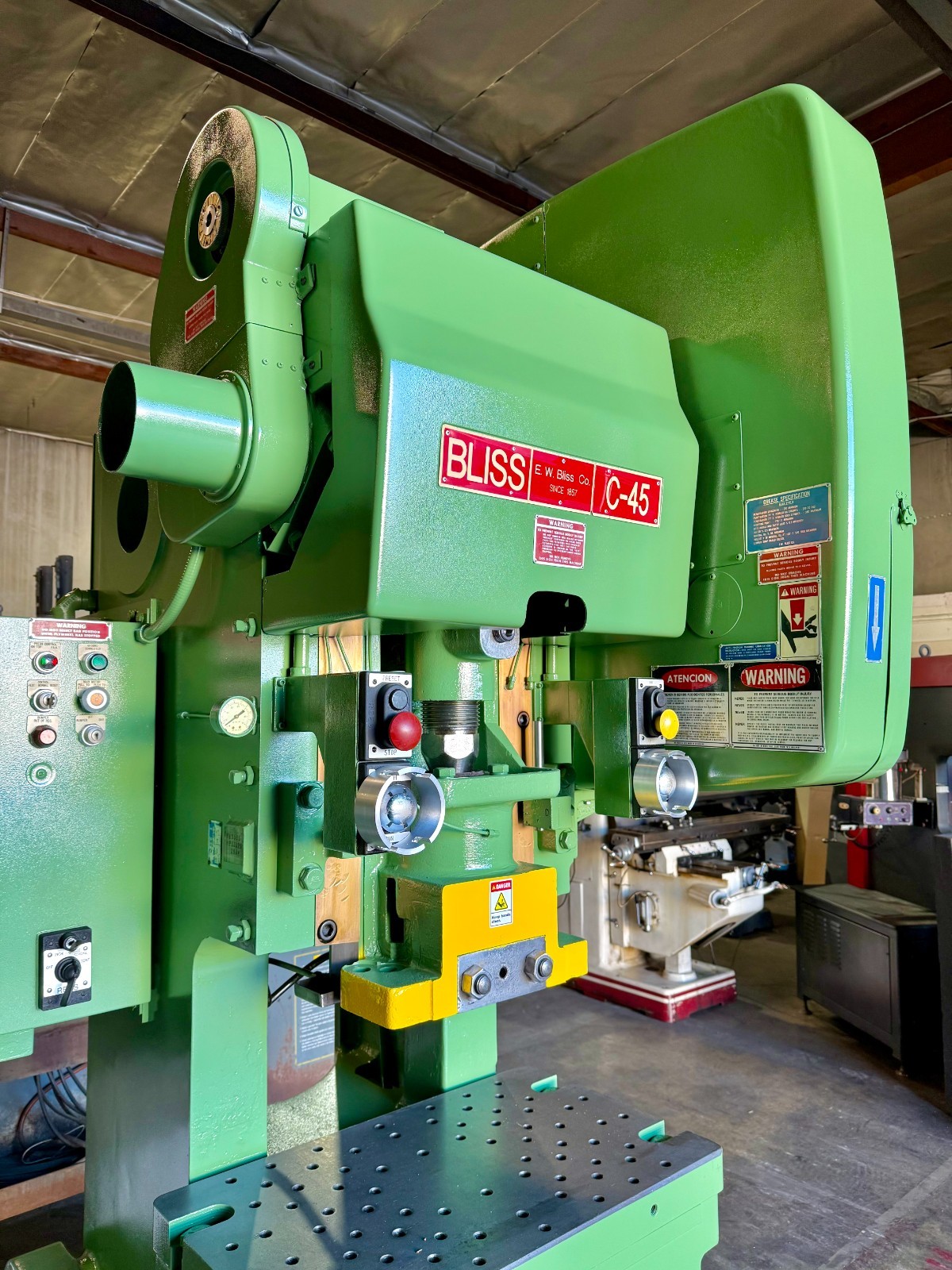 45 Ton, Bliss #C-45, Punch Press, air cooled, 3" stroke, 3" adj., 12-1/4" Shut Height, 100 SPM - Image 10