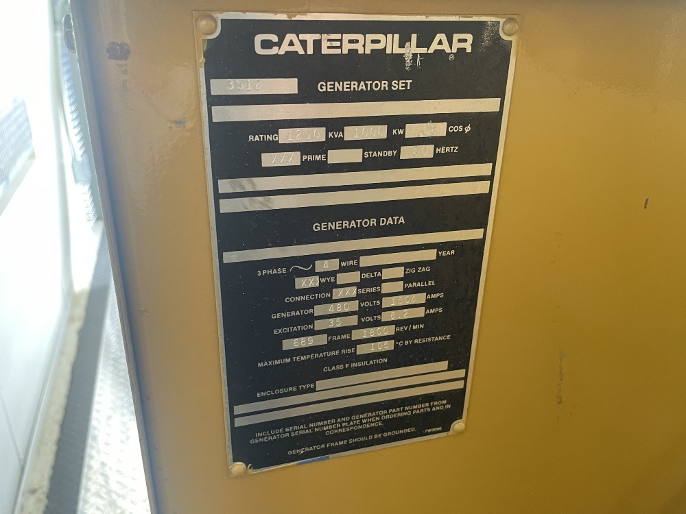 1100 KW Caterpillar #3512TA, Mounted in 2021 FUlly Customized 40' ISO Sound Attenuated Container, 480 Volts - Image 1