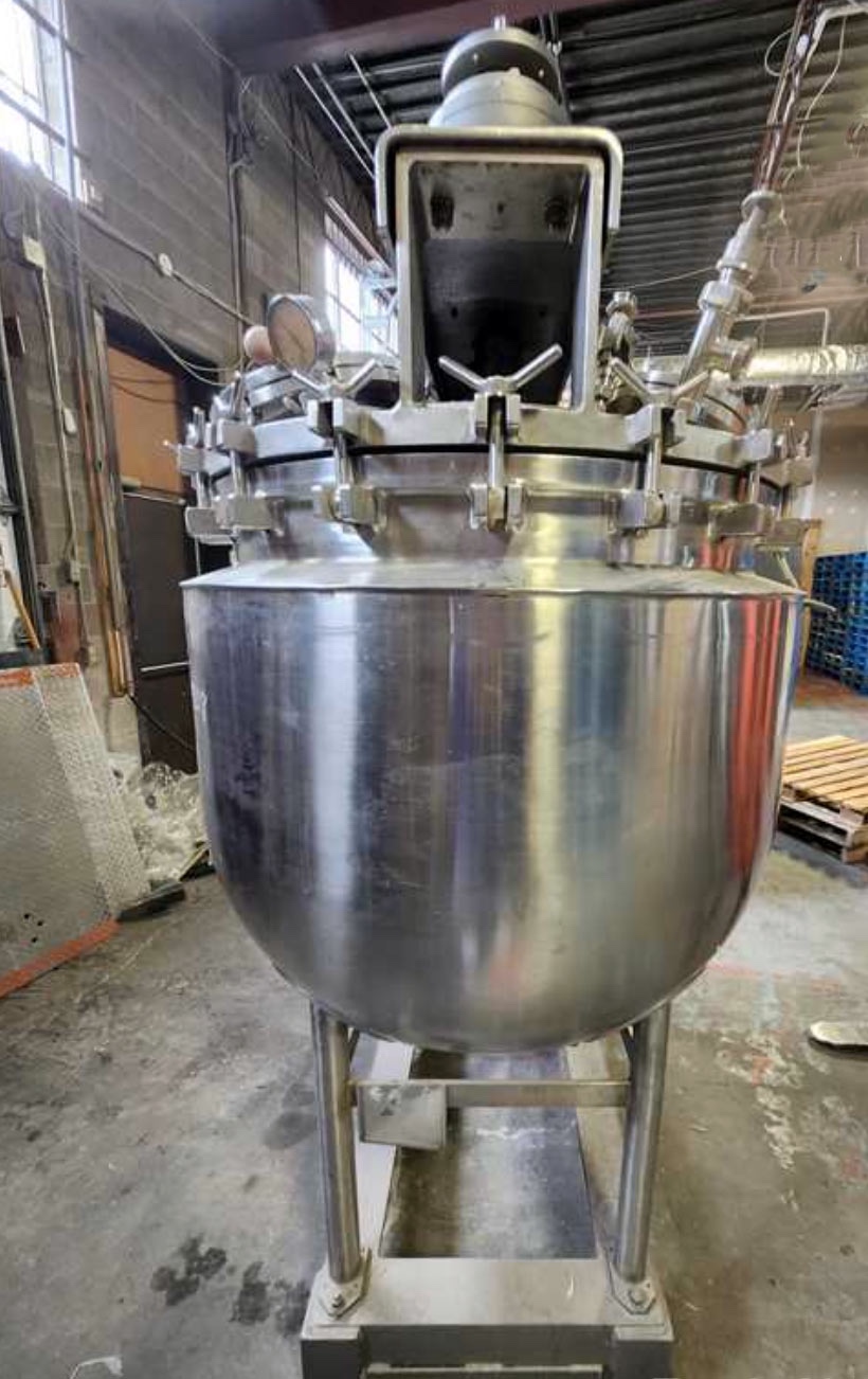 100 gallon J.D. Pardo, Stainless Steel Jacketed Triple Motion Vacuum Processor Kettle - Image 10