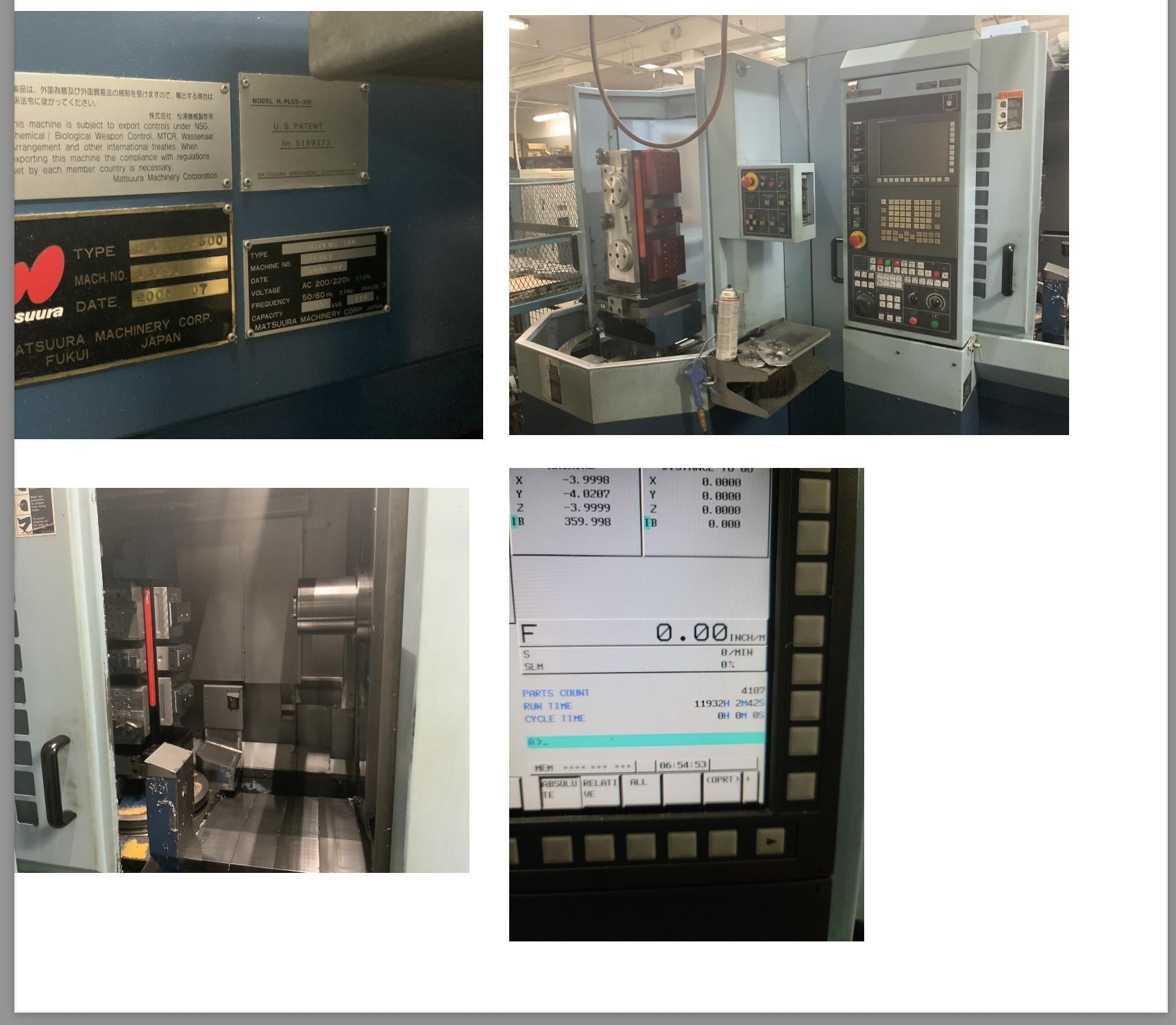 Matsuura #H.Plus-300-PC5, CNC multi-pallet horizontal machining center - Image 2