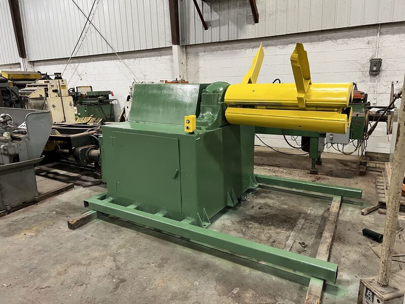 16000 lb. Rowe #16040-DS/J, motorized coil reel, 40" width, 47" mandrel, 19"-24.5" ID, 60" outside - Image 1
