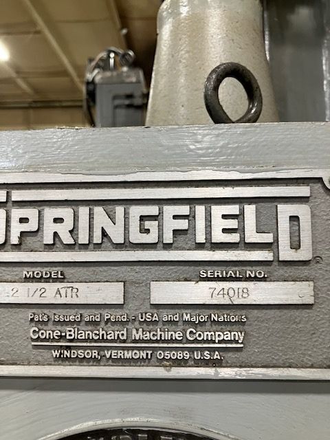 Springfield #2-1/2-ATR, rail-type vertical universal grinder, 36" table, 1980 - Image 6