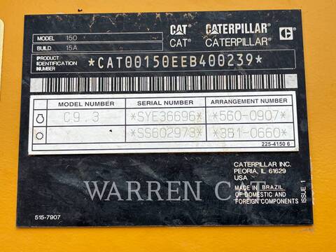 Caterpillar 150, Motor Grader, 4602 hours, S/N: EB400239, 2020 - Image 6