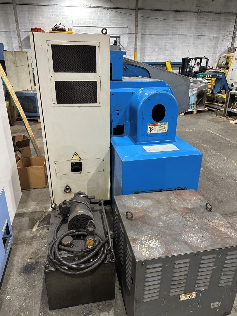 Mazak #M5x3000U, CNC lathe, Mazatrol T32-2 Control, 24" swing, 126" centers, 4-jaw 18" chuck, 4" bar, 1990 - Image 9