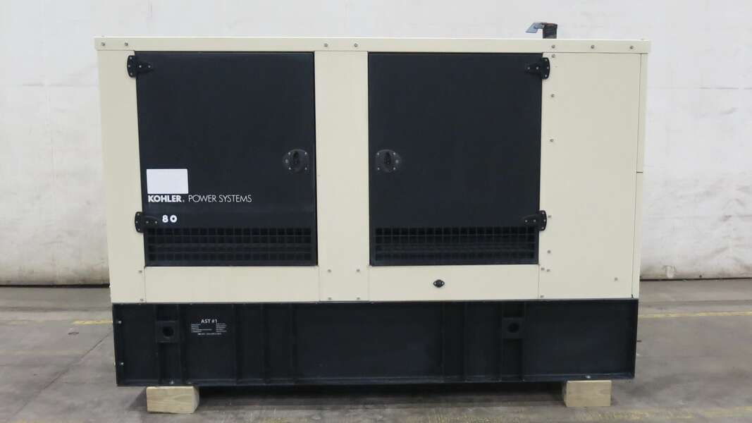 80 KW Kohler #80REOZJE, diesel generator set, 120/240 Volts, 1-phase, 312 hours, 133 HP @ 1800 RPM, John - Image 1