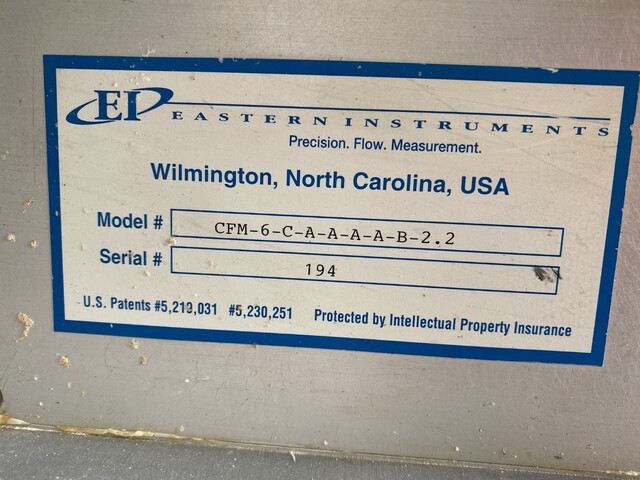Eastern Instruments type II #CFM-6-C-A-A-A-A-B-2.2, Stainless dry solids CentriFlow flow meter - Image 10