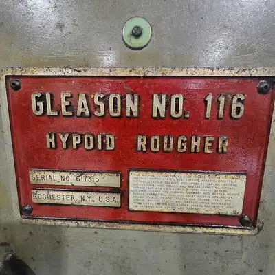 Gleason #116, Hypoid Rougher, spiral bevel & Zerol bevel gears, 18" pitch diameter, 9" cone dist., 2.75" face - Image 5