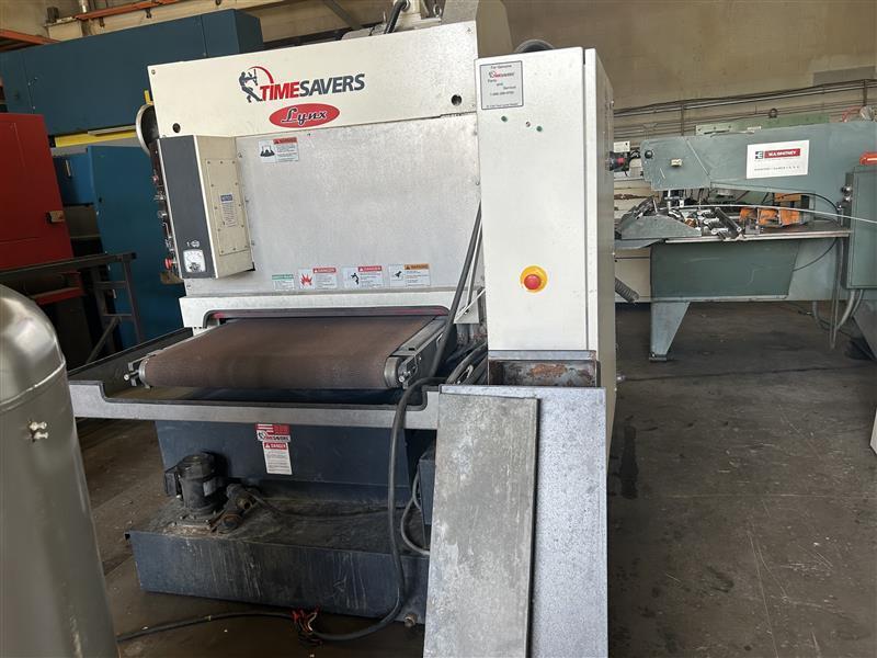 37" x 60" Timesavers #Lynx-37MWT-DB-60, belt sander, 6" drum head, 15-45 FPM, 20 HP, 38" passline, 2024 - Image 6