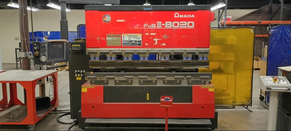 80 Ton, Amada #FBD-8024NT, CNC press brake, 6.5'OA, 66.9" between housing, 5.91" stroke, 15.75" throat - Image 1