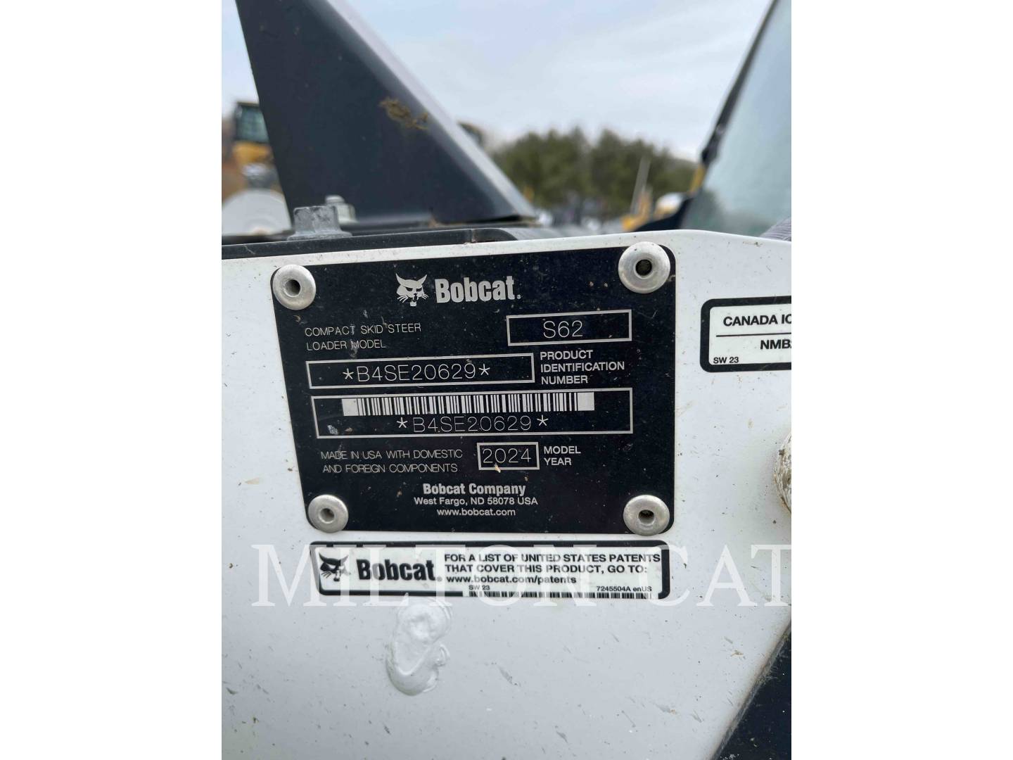 Bobcat S62, Skid Steer Loader, 2053 hours, S/N: B4SE20629, 2024 - Image 8